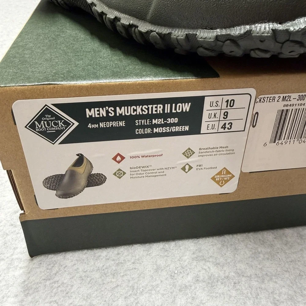 Muck Boot Company Muckster II Low Shoes Mens 10 Green Waterproof Slip On Clog